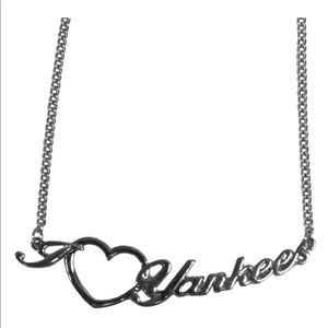 MLB New York Yankees script necklace